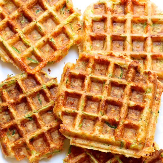 Cheesy Vegetable Waffles