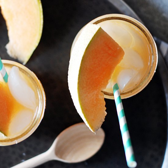 Cantaloupe and Rum Cocktail