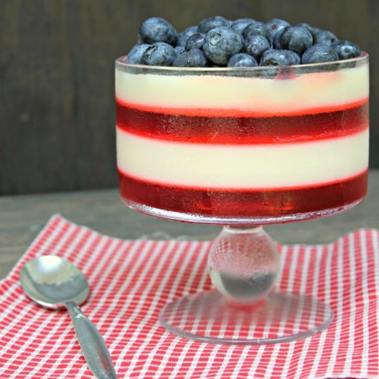 Super Easy Patriotic Jello Parfaits