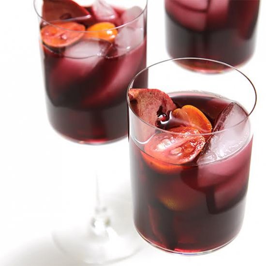 Pomegranate Sangria with Kumquats