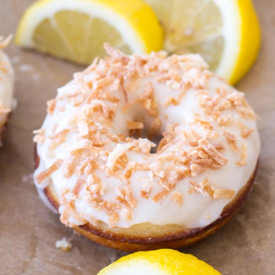 Baked Coconut Lemon Donuts