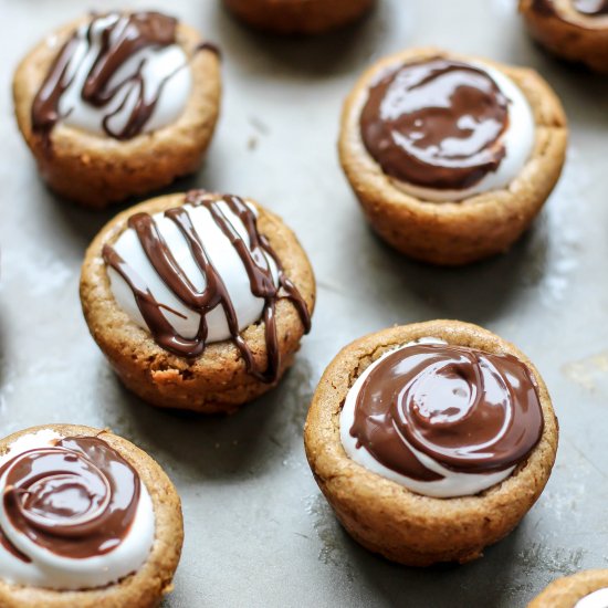 Almond Butter Cookie S’mores Cups