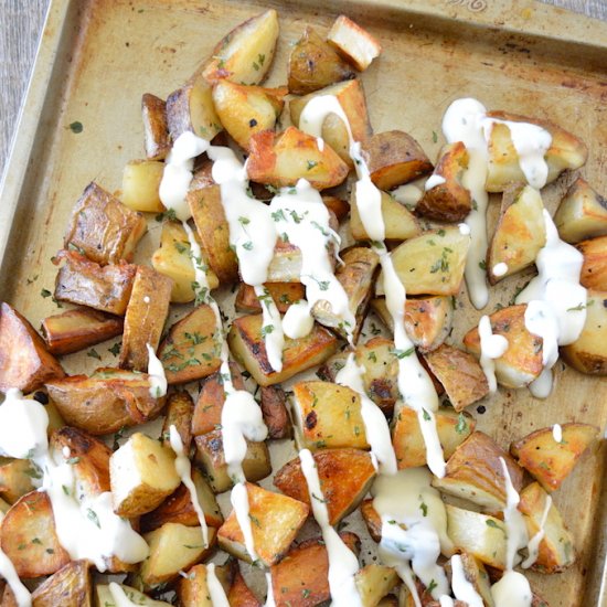 Roasted Potatoes with Creamy Sauce