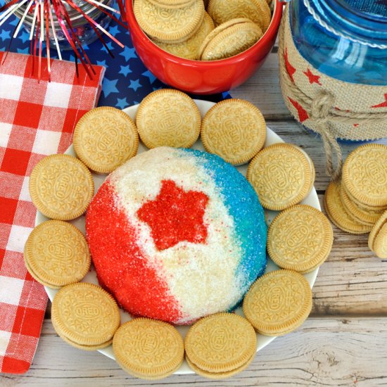 Red, White & Blue Golden Oreo Cheese Ball