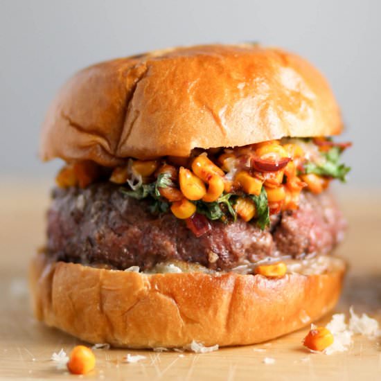 Corn Salsa Burger