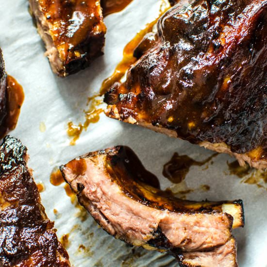 Habanero Peach BBQ Pork Ribs