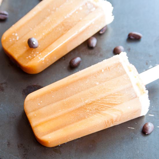 Creamy Paleo Coffee Popsicles