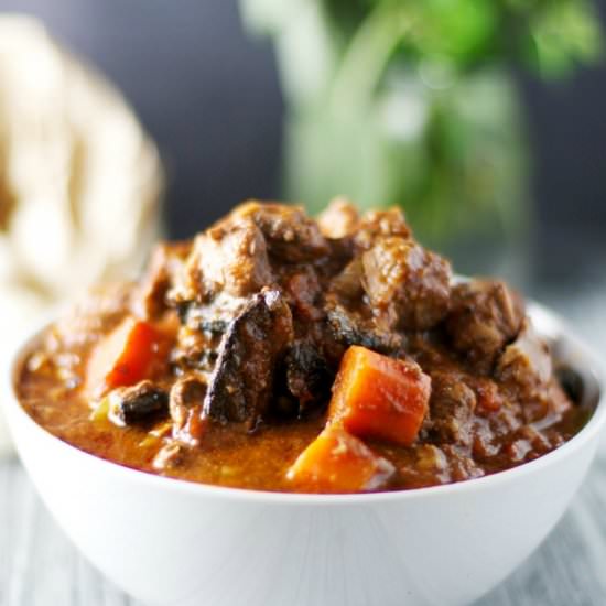 Beef, Red Wine & Mushroom Casserole