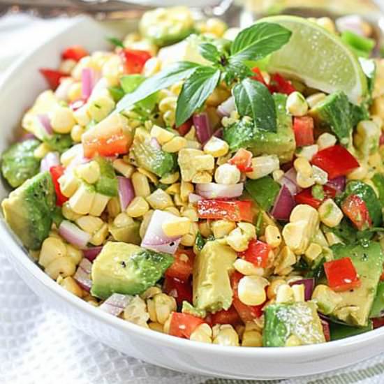 Fresh Corn and Avocado Salad