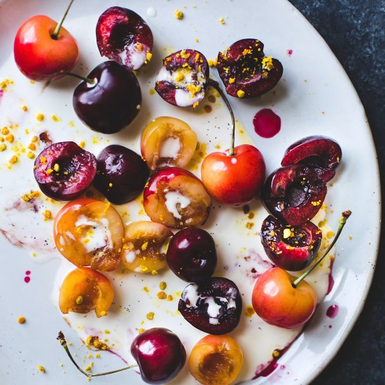 Cherries, Cream, and Bee Pollen Sprinkles