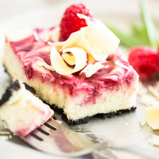 White Chocolate Raspberry Cheesecake