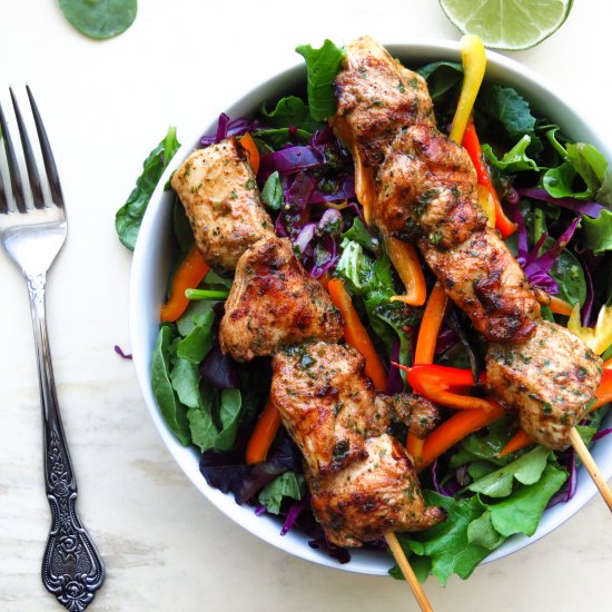 West African Chicken Suya Salad