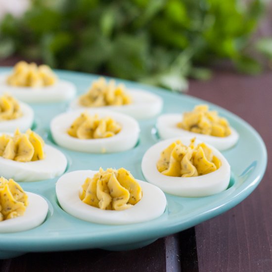 Chimichurri Deviled Eggs