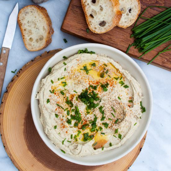 Lentil Hummus with Chives + Chiles