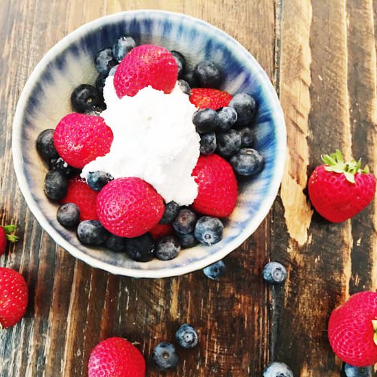 Berries + Coconut Whipped Cream