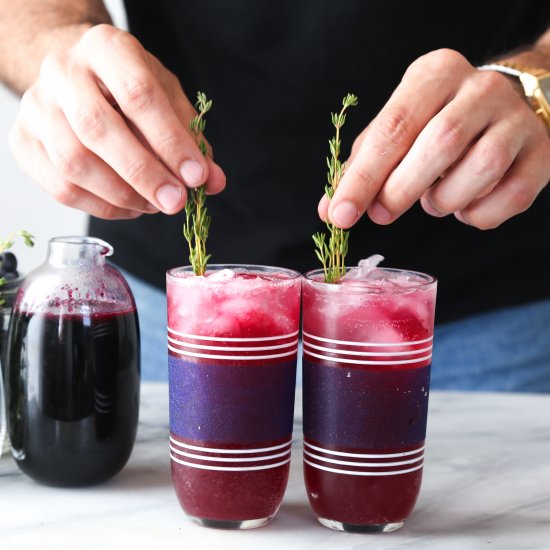 Blueberry Gin Fizz