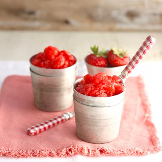 Fresh Strawberry Granita