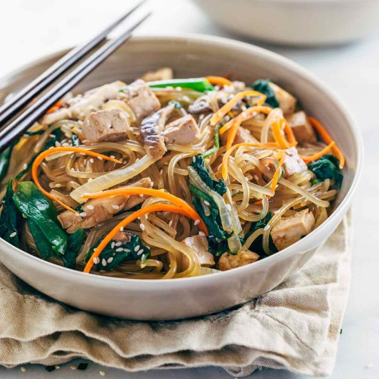 Japchae Korean Glass Noodles