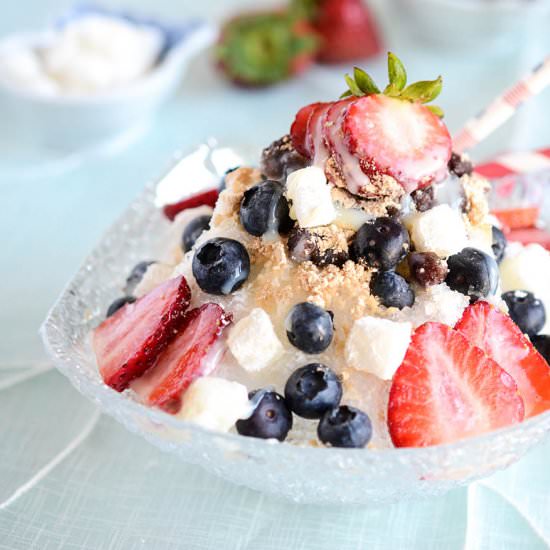 Red, White N Blue Shaved Ice