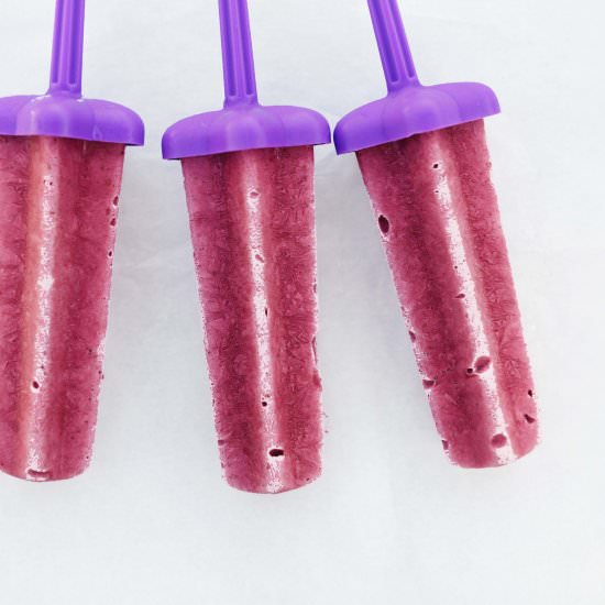 Coconut + Raspberry Popsicles