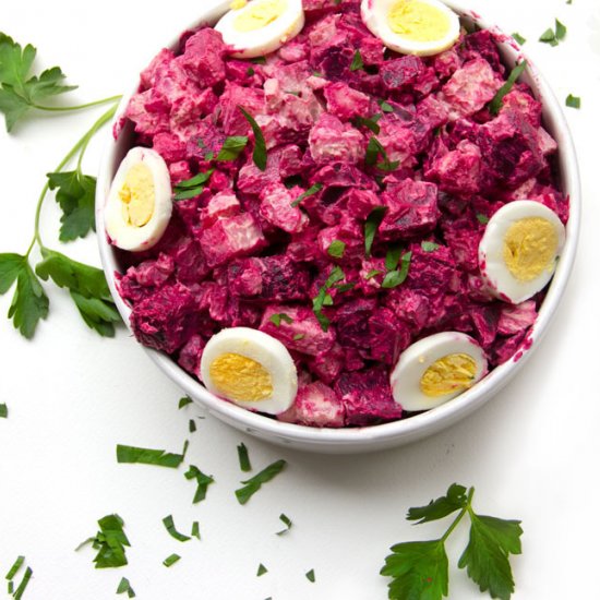 Rosolje: Estonian Potato Beet Salad