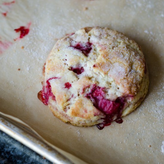 Strawberry and Cream Biscuits