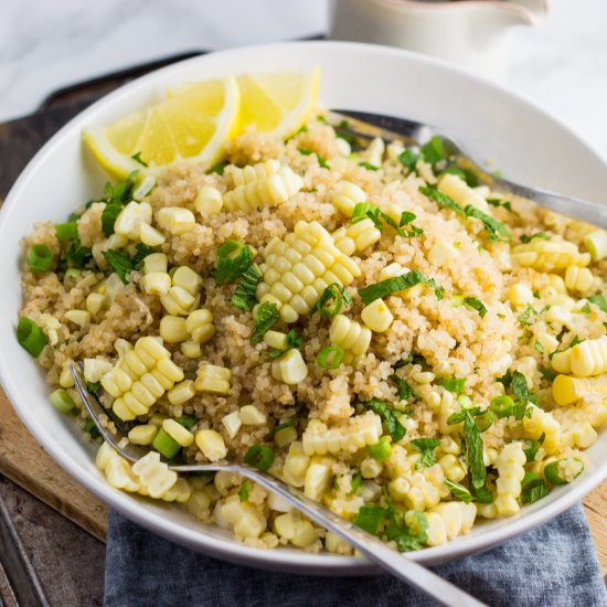 Corn and Quinoa Salad with Lemon