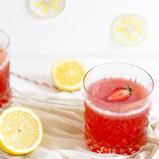 Campari strawberry gin cocktail