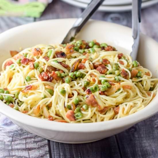 Simple Angelhair Carbonara