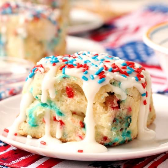 Red, White and Blue Skillet Biscuit