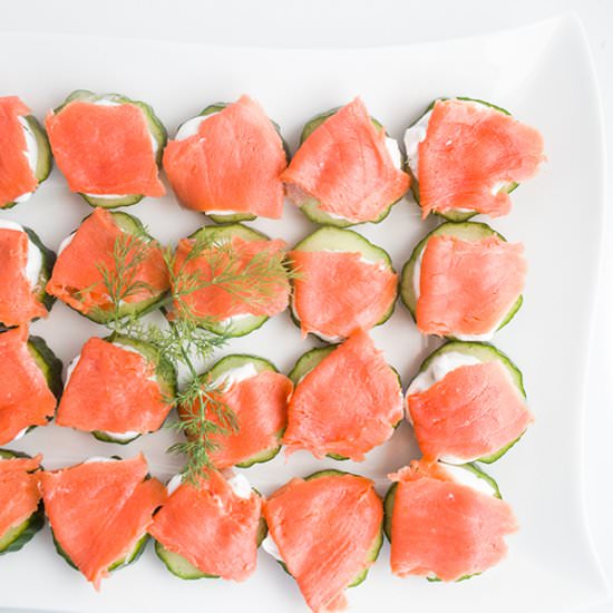 Smoked Salmon Cucumber Bites