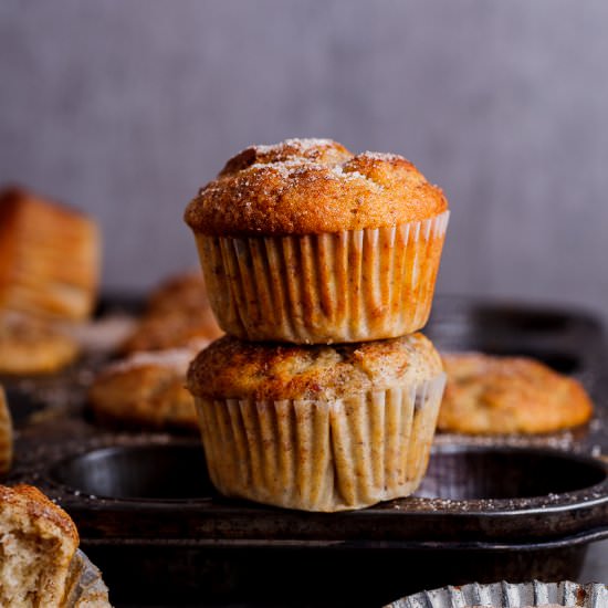 Banana, date and pecan muffins