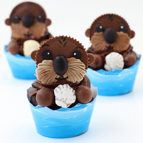 Otter Cupcakes