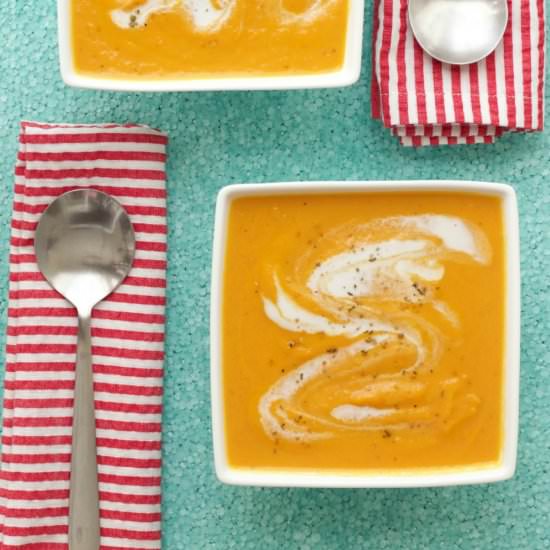 Spicy Carrot and Sweet Potato Soup