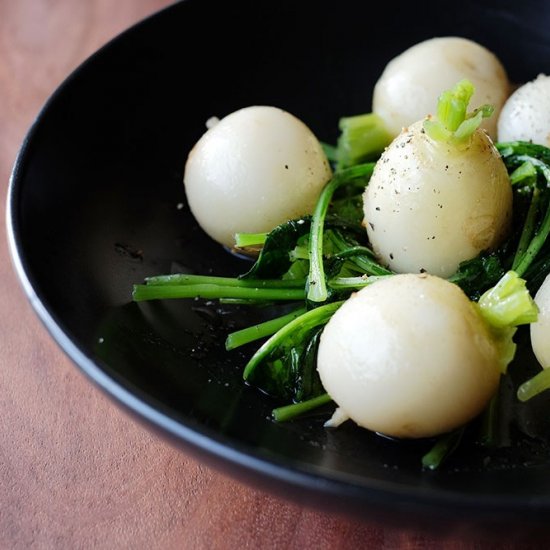 Poached Turnips