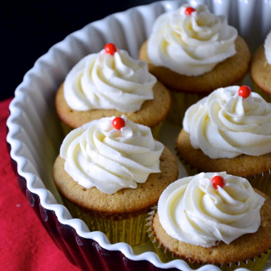 Boozy Cherry Pie Cupcakes