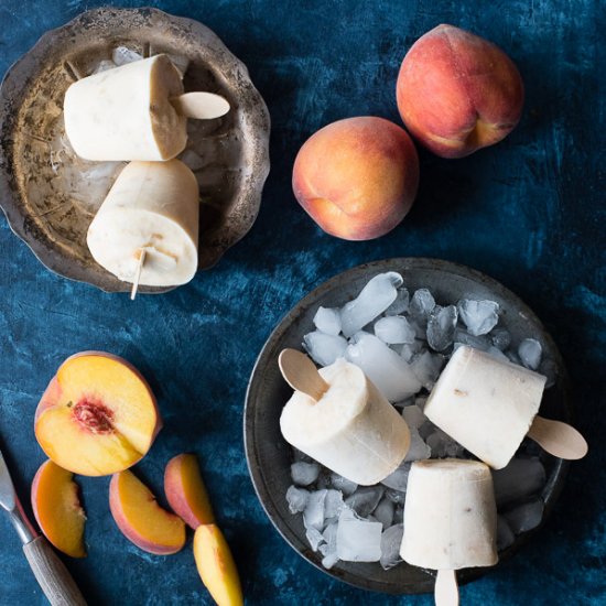 Peach Granola Breakfast Popsicles