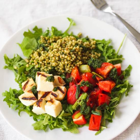 Grilled Halloumi Salad