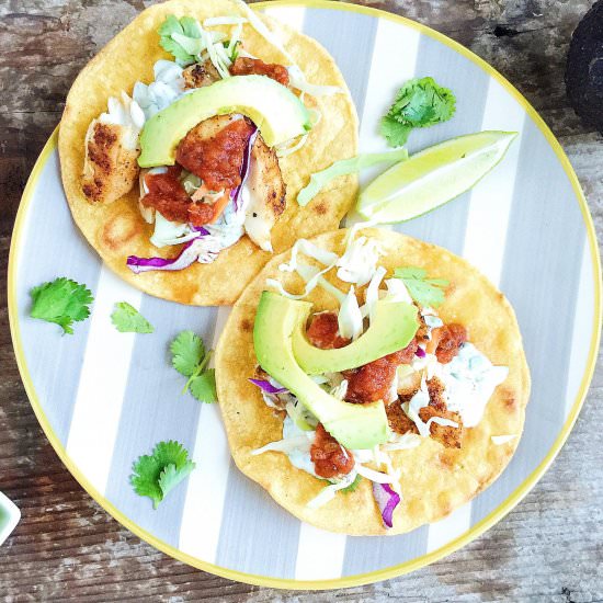 Grilled Fish Tostadas