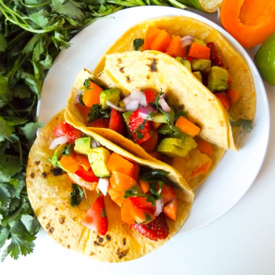 Shrimp Tacos with Apricot Salsa