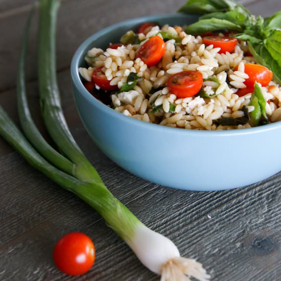 Orzo Salad, Tomatoes, Basil & Feta