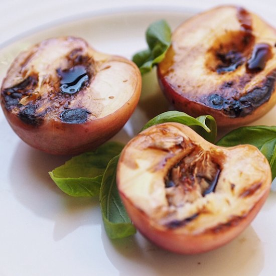 Grilled Balsamic Peaches