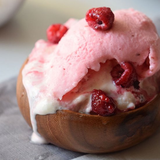 Healthy Raspberry Frozen Yogurt