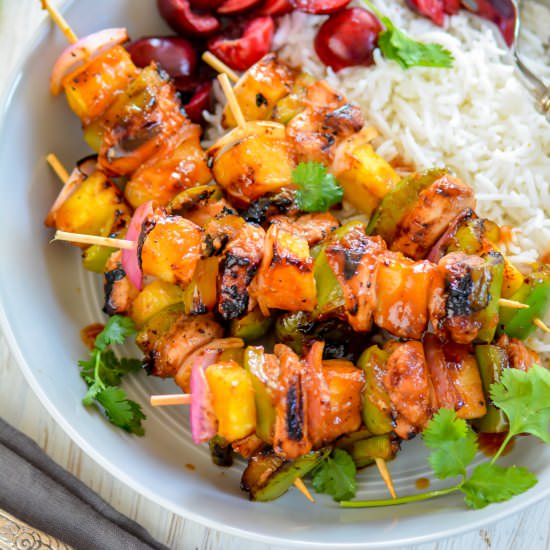 Grilled Hawaiian Chicken Skewers