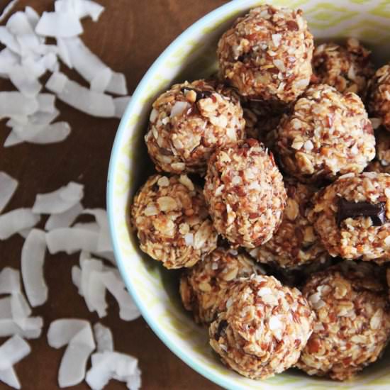 Peanut Butter Flax Energy Bites