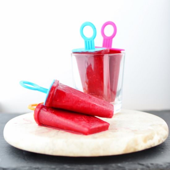 Rooibos raspberry ice lollies