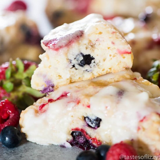 Triple Berry Scones