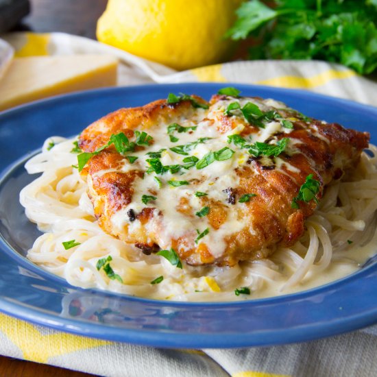 Creamy Lemon Chicken & Noodles