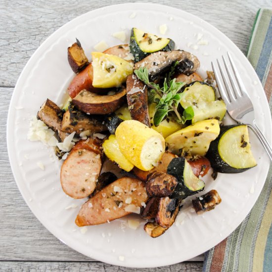 Turkey Kielbasa with Summer Squash