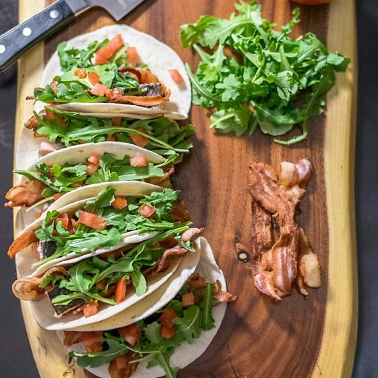 Salmon BLT Tacos